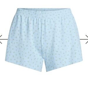 NWT Skims Cotton Jersey Shorts in Powder Blue Micro Floral Size XL
